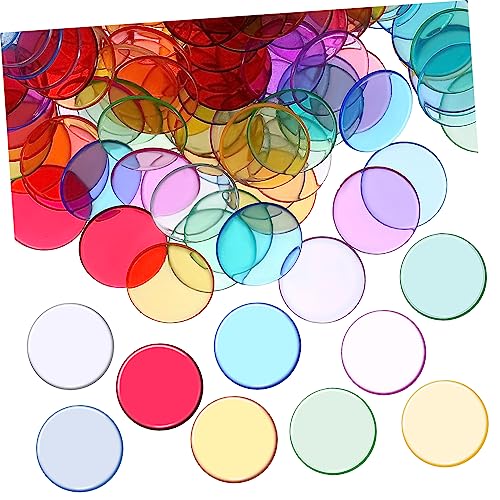 Toddmomy 400Stücke Bingo Chips Farbige Transparente Zähler für Bingo Spiele Wiederverwendbare Marker für und Zählspiele mit Feiner Verarbeitung Scharfe Kanten von Toddmomy