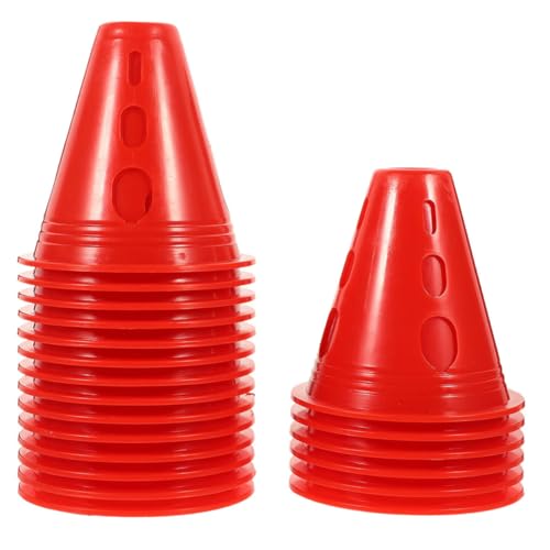 Toddmomy 40Stücke Rollschuh Trainingsmarkierungskegel Winddichte Sporthütchen für Inline Skating Fußball und Basketball für Outdoor Aktivitäten und Events von Toddmomy