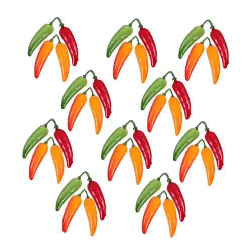 Toddmomy 40pcs Simulation Chili Pepper Requisiten Realistische Gefälschte Paprika Lebensechter Gemüse Für Wohnkultur Partydekorationen Und Lehrprops von Toddmomy