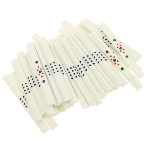 Toddmomy 44 Stück Teiliges Chinesische Mahjong Wertungs Wettstäbe Einzigartiges Design Auffällige Schwarze Punkte Zubehör für Chinesische Brettspiele und Mahjong Wettbewerbe von Toddmomy