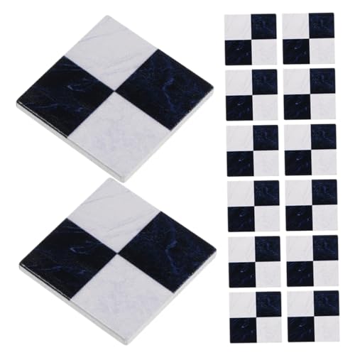 Toddmomy 45 Stück Schachbrett Fliesen für Puppenhaus Dekoration Realistischer Bodenbelag für DIY Projekte Geometrische Möbelaccessoires von Toddmomy