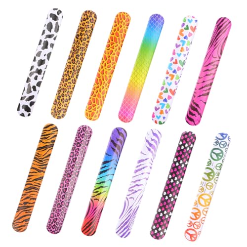 Toddmomy 45 Stück Teiliges Schnapparmbänder mit Bunten Mustern Robuste Party Wrist Slap Bracelets als Mitgebsel für Jungen und Mädchen Einfache Handhabung Langlebiges Material für von Toddmomy