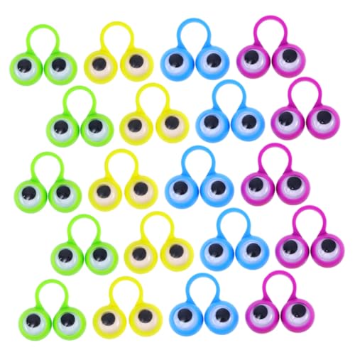 Toddmomy 48 Stück Big Eye Ring Toy Augen Fingerpuppen Puppenaugen Kulleraugenfinger Fingerpuppe Augen Party Googeln Auge Fingerpuppe Fingeraugenpuppe Fingerspielzeug Plastik von Toddmomy