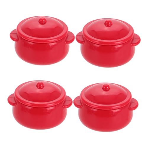 Toddmomy 4Er Set Mini-Puppenhauszubehör spielküche puppenhaus küchenzubehör Puppenhaus Kochgeschirr Topf für Puppenhauszubehör Küchenzubehör für Puppenstuben Plastik rot Toddmomy 4Er Set Mini-Puppenhauszubehör spielküche puppenhaus küchenzubehör Puppenhaus Kochgeschirr Topf für Puppenhauszubehör Küchenzubehör für Puppenstuben Plastik rot von Toddmomy