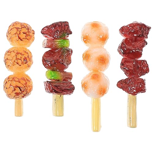 Toddmomy 4Pcs Gefälschte Grill Lebensmittel Lebensechte Braten Rindfleisch Markt Display Modell für Kleinkinder Kinder Spielzeug Küche Kochen Dekoration Fotografie Requisiten Mixed Stil von Toddmomy