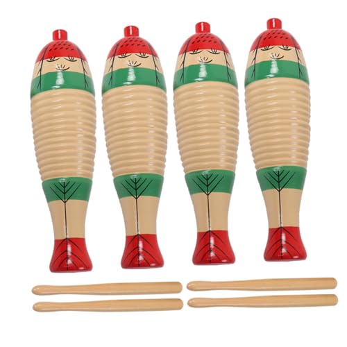 Toddmomy 4Sätze Holzmusikinstrument für Teiliges Schlaginstrument mit Rhythmusstäben für Frühe Musikalische und Spaß Beim Lernen von Rhythmus von Toddmomy