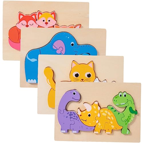 Toddmomy 4Sätze Interaktive Holzpuzzle für Teiliges mit Tieren Fördert Kognitive Fähigkeiten und Lernen Sicher und Langlebig für Kleinkinder Toddmomy 4Sätze Interaktive Holzpuzzle für Teiliges mit Tieren Fördert Kognitive Fähigkeiten und Lernen Sicher und Langlebig für Kleinkinder von Toddmomy