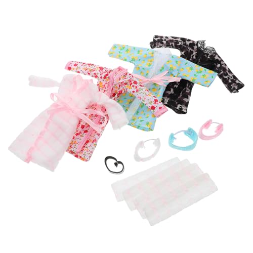Toddmomy 4Sätze Teiliges Puppen Pyjama Set mit Bademantel Handtuch und Stirnband Vielseitig Einsetzbar für Puppen Nachtwäsche Puppenzubehör für Fantasievolles und Ankleiden Toddmomy 4Sätze Teiliges Puppen Pyjama Set mit Bademantel Handtuch und Stirnband Vielseitig Einsetzbar für Puppen Nachtwäsche Puppenzubehör für Fantasievolles und Ankleiden von Toddmomy