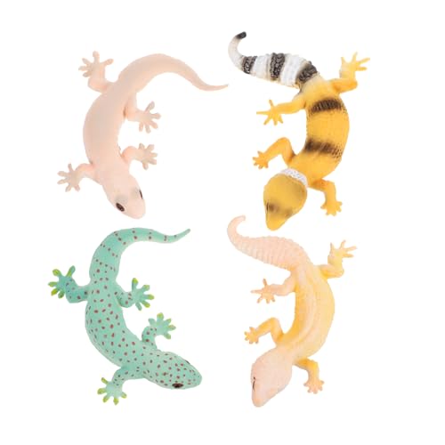 Toddmomy 4Stücke Gecko Figuren Realistische Simulation Reptilien Für Kreativität Und Kognitiven Fähigkeiten Für Garten Dekoration Und Lernspielzeug von Toddmomy