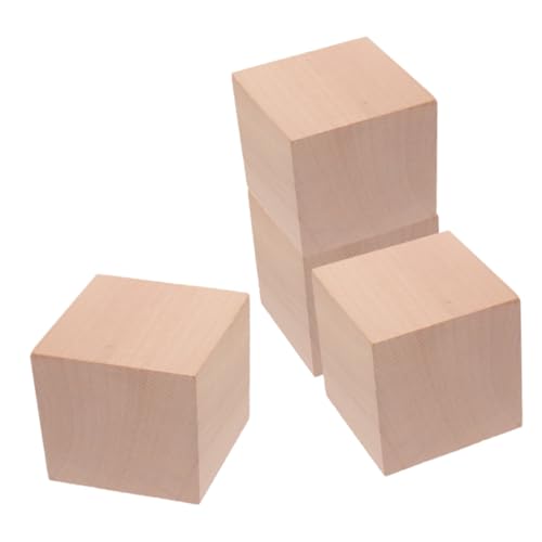 Toddmomy 4Stücke Holzbausteine für Unvollendete Handwerksblöcke für DIY Projekte Bildungswerkzeuge zur Verbesserung der Mathematikfähigkeiten und Geometrischen Kenntnisse von Toddmomy
