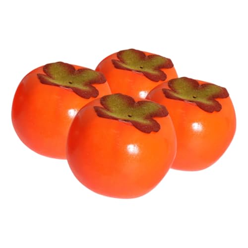 Toddmomy 4Stücke Künstliche Persimmon Früchte Haltbare Deko für Party Lebensnahe Imitation für Kreative Arrangements und Simulationen von Toddmomy