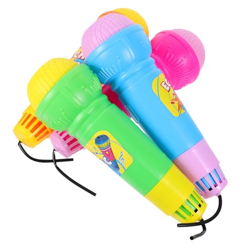 Toddmomy 4Stücke Mikrofonspielzeug für Lustiges Echo Mikrofon Farben Partyzubehör für Jungen für Geburtstagsfeiern und Karaoke Spaß von Toddmomy