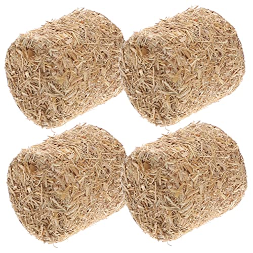 Toddmomy 4Stücke Mini Heuballen Dekoration Rustikale Wohnaccessoires Für Garten Und Wohnzimmer Für DIY Projekte Perfektes Zubehör Für Herbst Und Erntedekorationen von Toddmomy
