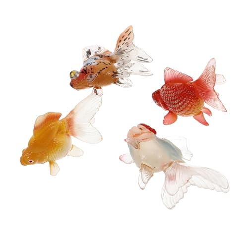 Toddmomy 4Stücke Mini Plastikfische Künstliche Goldfische Für Aquarien Realistische Schwimmende Dekorationen Als Meerestierspielzeug Und Aquarium Ornamente von Toddmomy
