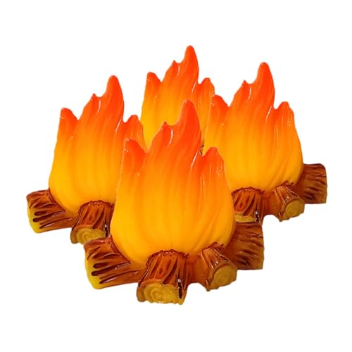 Toddmomy 4 Stück Miniatur Modell Puppenhaus Dekoration Künstliches Feuer für Camping Party Kleiner Feuer Ornament Kunstharz Deko für Heim und Büro Toddmomy 4 Stück Miniatur Modell Puppenhaus Dekoration Künstliches Feuer für Camping Party Kleiner Feuer Ornament Kunstharz Deko für Heim und Büro von Toddmomy