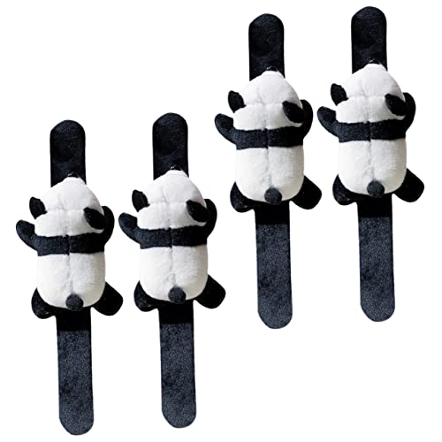 Toddmomy 4Stücke Plüsch Panda Slap Armbänder für Lustige Handbänder Gefüllt mit Hochwertigem für Geburtstagsfeiern und Kreative DIY Projekte von Toddmomy