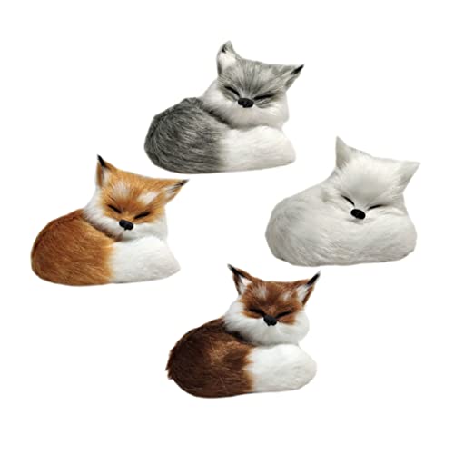 Toddmomy 4Stücke Plüschtiere Fuchsform Dekoration Realistische Simulation für Zuhause Tischdekoration und Fotografie Hochwertige Plüschpuppe Toddmomy 4Stücke Plüschtiere Fuchsform Dekoration Realistische Simulation für Zuhause Tischdekoration und Fotografie Hochwertige Plüschpuppe von Toddmomy