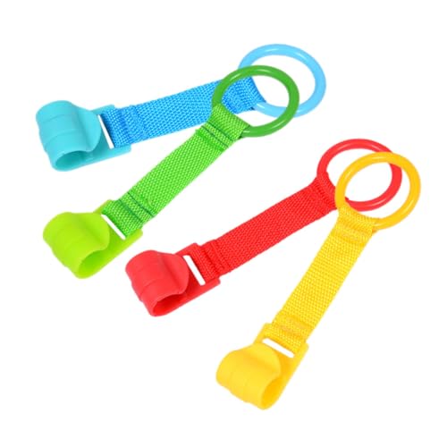Toddmomy 4Stücke Pull Up Ringe Hängende Ringe Für Babybett Für Kleinkinder Unterstützung Beim Stehen Leicht Bunten Farben von Toddmomy