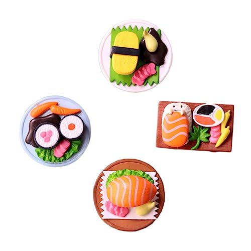Toddmomy 4Stücke Sushi Dekorationen Realistische Japanische Lebensmittelornamente für Auto Büro und Zuhause Simulation Lebensmittel von Toddmomy