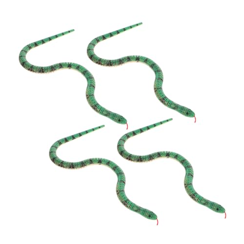 Toddmomy 4Stücke Teiliges Holzschlangen Flexible Grüne Holzschlange für Halloween Dekoration und DIY Bastelarbeiten Authentische Schlangenfigur für Streiche und Tischdeko von Toddmomy