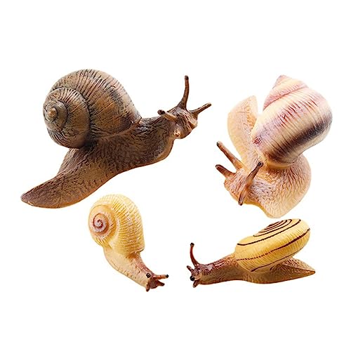 Toddmomy 4Stücke Teiliges Schneckenmodell für Realistische Figuren für Cake Topper und Gartenverzierung Lehrmittel für Tiererziehung und Kreative Partys von Toddmomy