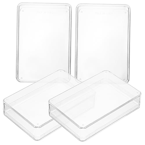 Toddmomy 4Stücke Transparente Kartenboxen für Spielkarten Kompakte Aufbewahrungslösungen für Pokerkarten Skatkarten und Kleine Gegenstände und Langlebig für Sicheren von Toddmomy