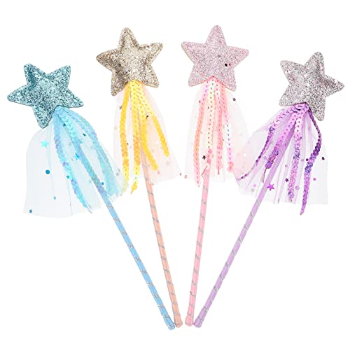 Toddmomy 4Stücke Zauberstab für DIY Feenstäbe Blau Gold und Rosa für Verkleidungspartys Geburtstagsfeiern und Bühnenauftritte von Toddmomy