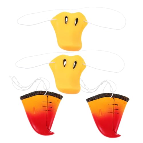 Toddmomy 4stücke Teiliges Tiermasken Accessoires Simulierte Entennasen Papageiennasen Für Kostümpartys Halloween Geburtstagsfeiern Robuste Materialien Vielseitige Verwendung Einfacher von Toddmomy