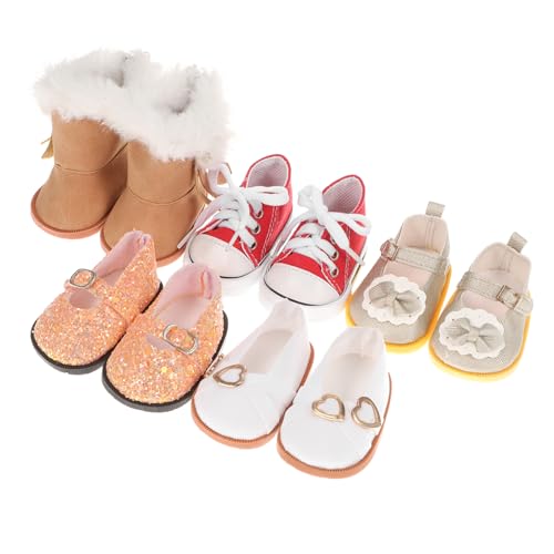 Toddmomy Adorable Doll Shoes Collection 5 Paar Stylische Deko-Schuhe Für Puppen von Toddmomy