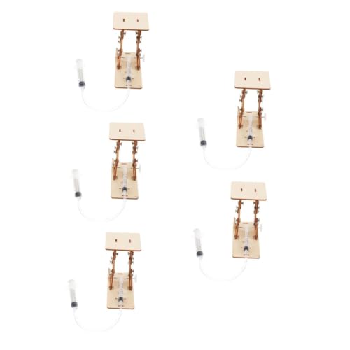 Toddmomy 5 Sätze Hydraulisches Holz Puzzle Bausatz DIY Wissenschaftsspielzeug Lernset Stabile Hebebühne Umweltfreundlich Sicher Pädagogisch Geeignet für Jungen Mädchen Ab Jahren von Toddmomy