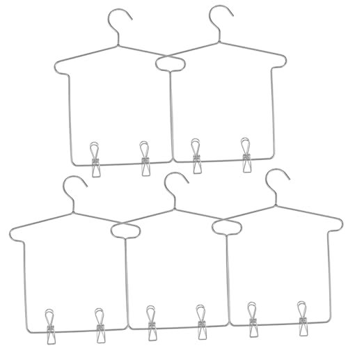 Toddmomy 5 Sätze Mini Puppenkleiderbügel mit Clips für Puppen für Präsentation von Puppenkleidung im Puppenhaus Leichte und Sichere Aufbewahrungslösung Toddmomy 5 Sätze Mini Puppenkleiderbügel mit Clips für Puppen für Präsentation von Puppenkleidung im Puppenhaus Leichte und Sichere Aufbewahrungslösung von Toddmomy