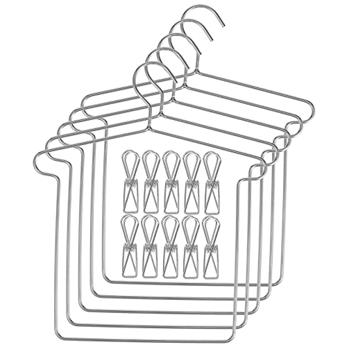 Toddmomy 5 Sätze Puppenaufhänger für unser Miniatur klein Kleidung Mini-Puppenhaus-Zubehör Mini -Kleiderbügel Mini-Aufhänger Mini-Kleiderbügel Mini-Zubehör Eisen Silver von Toddmomy