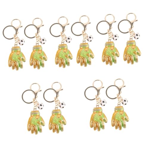 Toddmomy 5 Sätze Torwarthandschuhe Schlüsselanhänger Glove Shaped Schlüsselanhänger Für Taschen Und Rucksäcke Perfektes Für Fußballfans Und Sportliebhaber Goldene 2 Stücke * 5 von Toddmomy