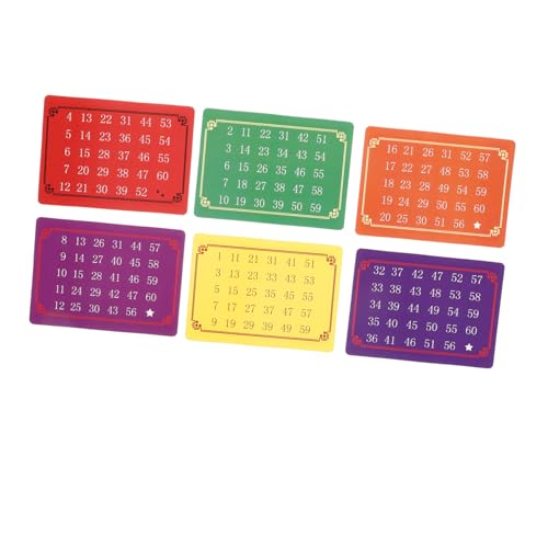 Toddmomy 5 Sätze Zauberspielzeug Trickspielzeug-nummernkarte Zahlenkarte Für Tricks Mentale Karten Telepathische Zahlenkarten Bühnen-Requisiten-Karte Telepathische Gedankenlesekarten Papier von Toddmomy