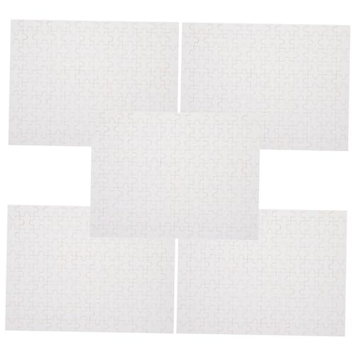 Toddmomy 5 Satz Teiliges Leere Sublimations Puzzleteile Robuste DIY Blanko Jigsaw Puzzles für Leichtes Wiederverwendbares Bastelspielzeug für Thermotransferdruck und Kreative Gestaltung von Toddmomy