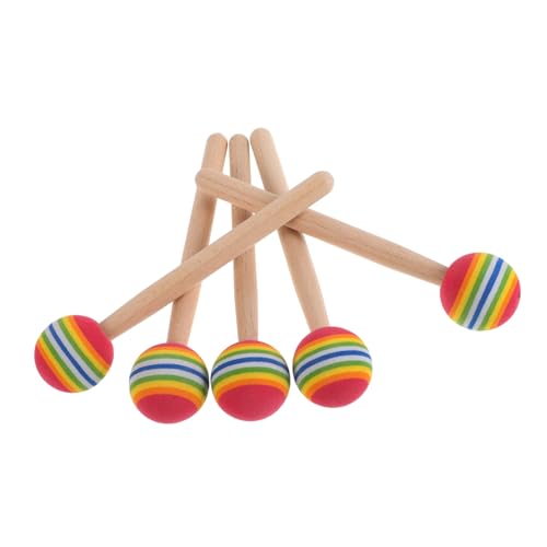 Toddmomy 5 Stück Bunte Holz Mallet Sticks mit Weichen Schwammspitzen Sichere Schlagzeugstöcke für Komfortabler Griff Musikalisches für Jungen und Mädchen Toddmomy 5 Stück Bunte Holz Mallet Sticks mit Weichen Schwammspitzen Sichere Schlagzeugstöcke für Komfortabler Griff Musikalisches für Jungen und Mädchen von Toddmomy
