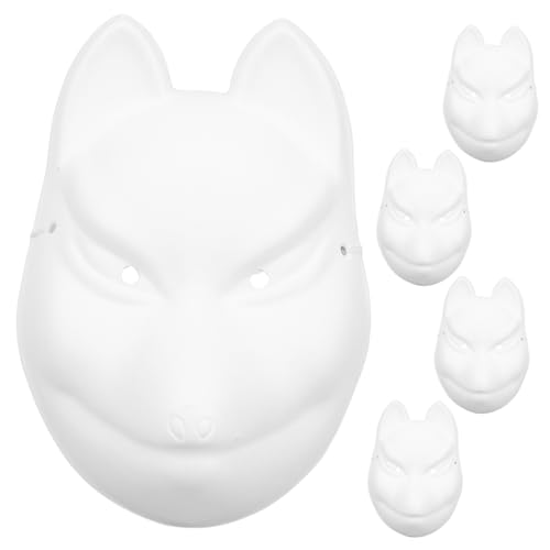 Toddmomy 5 Stück DIY Fuchsgesicht Maske aus Papier Unbemalt Bastelset zum Bemalen Halloween Karneval Party Zubehör für Erwachsene Toddmomy 5 Stück DIY Fuchsgesicht Maske aus Papier Unbemalt Bastelset zum Bemalen Halloween Karneval Party Zubehör für Erwachsene von Toddmomy