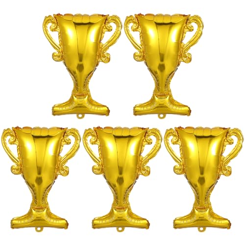Toddmomy 5 Stück Goldfolien-Champion-Luftballons Aluminiumfolien-Trophäenballons Für Sportwettbewerbe Jubiläums- Und Geburtstagsspiele Partydekorationen von Toddmomy