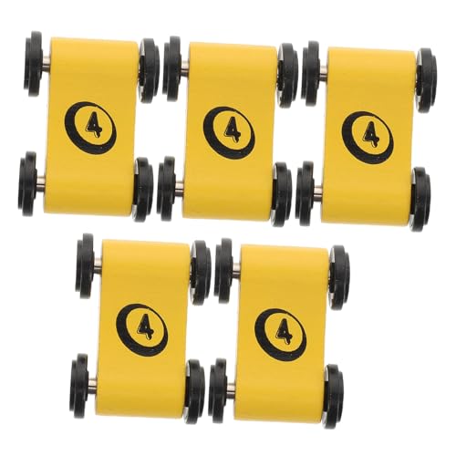 Toddmomy 5 Stück Hölzerne Rückenlastwagenspielzeug Interaktives Rennauto- Rennstrecke aus Holz Kinderspielzeug Spielzeugautos aus Holz Auto Yellow von Toddmomy