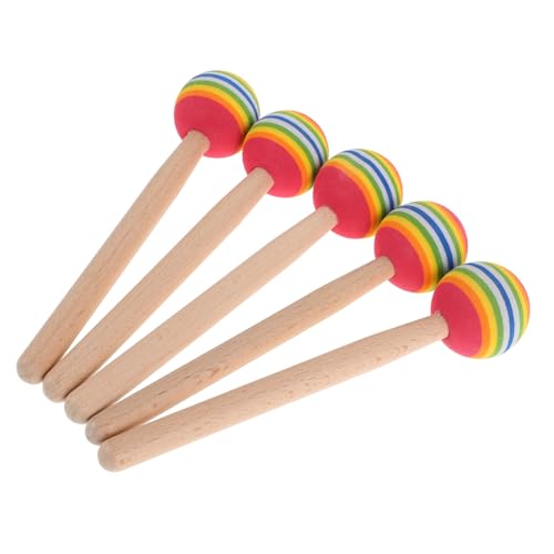 Toddmomy 5 Stück Lollipop-trommelstöcke Kleinkinderinstrumente Musikinstrumente Snaredrum-paukenstock Kindertrommelstöcke Xylophonschlägel, Trommelschlägel Hammerstöcke Schwamm von Toddmomy
