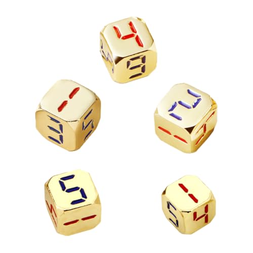 Toddmomy 5 Stück Metall Würfel mit Abgerundeten Ecken Goldfarbene Zahlenwürfel für Brettspiele Party Zubehör Robust und Leicht für Vielseitigen Spielspaß Toddmomy 5 Stück Metall Würfel mit Abgerundeten Ecken Goldfarbene Zahlenwürfel für Brettspiele Party Zubehör Robust und Leicht für Vielseitigen Spielspaß von Toddmomy