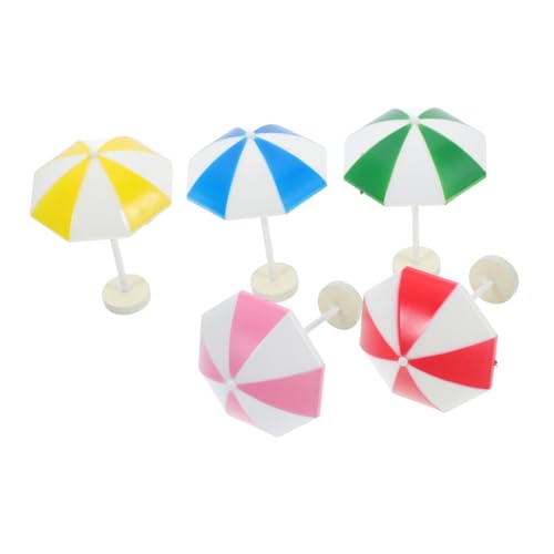 Toddmomy 5 Stück Mikro Landschafts Dekoration Miniatur Puppenhaus Strand Diorama Kleiner Schatten Winzige Regenschirme Süß Für Mini Zubehör Abs von Toddmomy