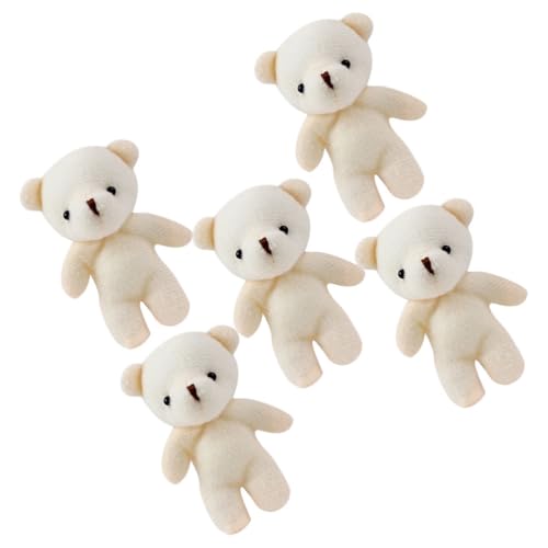 Toddmomy 5 Stück Mini Bären Plüschspielzeug, Kleine Bären Plüschpuppen, Kleine Bären Anhänger, Hochzeitsgeschenk, Partygeschenke, Beige Toddmomy 5 Stück Mini Bären Plüschspielzeug, Kleine Bären Plüschpuppen, Kleine Bären Anhänger, Hochzeitsgeschenk, Partygeschenke, Beige von Toddmomy