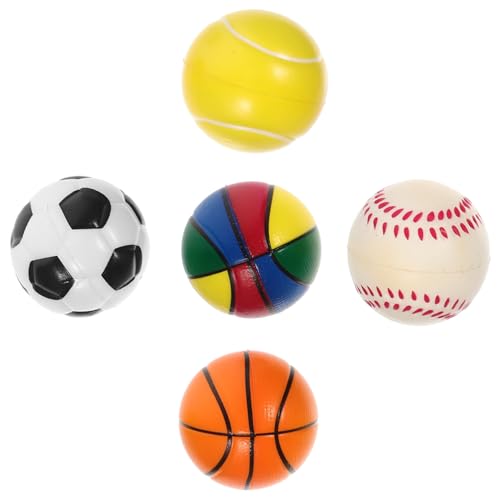 Toddmomy 5stücke Teiliges Sportbällen Stressabbau-spielzeuge Für Mädchen Fußball Basketball Baseball Und Tennisbälle Perfektes Lernspielzeug Für Drinnen Und Draußen von Toddmomy