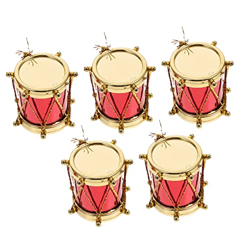 Toddmomy 5 Stück Mini Drum Set Miniatur Schlagzeug Modell für Puppenhaus Deko Realistische Musikinstrument Ornamente für Mini und Heimdekoration von Toddmomy