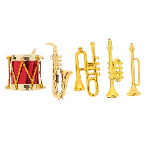 Toddmomy 5stücke Teiliges Miniatur-instrumenten Puppenhäuser Realistische Saxophon Trompete Und Schlagzeugmodelle Zur Dekoration Für -projekte Toddmomy 5stücke Teiliges Miniatur-instrumenten Puppenhäuser Realistische Saxophon Trompete Und Schlagzeugmodelle Zur Dekoration Für -projekte von Toddmomy