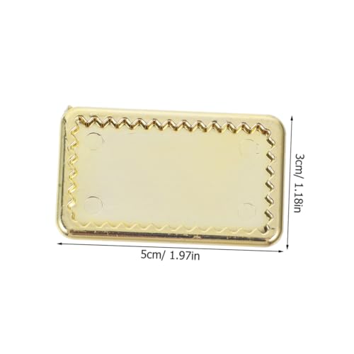 Toddmomy 5 Stück Miniatur Goldene Mini Teller Teiliges Miniaturgeschirr Puppenhaus Küchendeko Miniaturtabletts für DIY Basteln und Puppenhaus Zubehör von Toddmomy