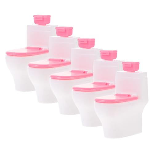 Toddmomy 5 Stück Miniatur Puppenhaus Badezimmer Zubehör Teiliges Mini Toilettenmodell mit Tissue Box für Realistische Spielwelten für Puppen und Babyspielzeug von Toddmomy