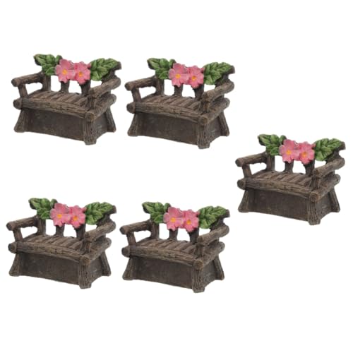 Toddmomy 5 Stück Miniaturstuhl für Gartenmöbel Realistisches Deko Accessoire für Mini Häuser und Landschaften und Tragbar für DIY Projekte und Dekoration von Toddmomy