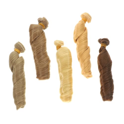 Toddmomy 5 Stück Puppe Perücke Zubehör Für Die Puppenherstellung Perücken Für Puppen Lockiges Puppenhaar Haare Für Puppen Bjd-puppenhaare Puppe Macht Haare Hochtemperaturdraht von Toddmomy